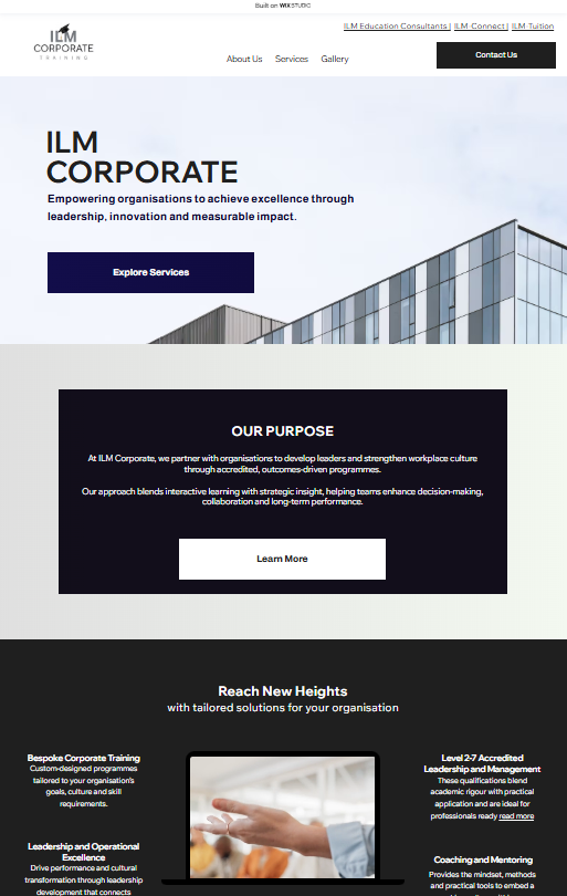 ILM Corporate Website Screenshot 1