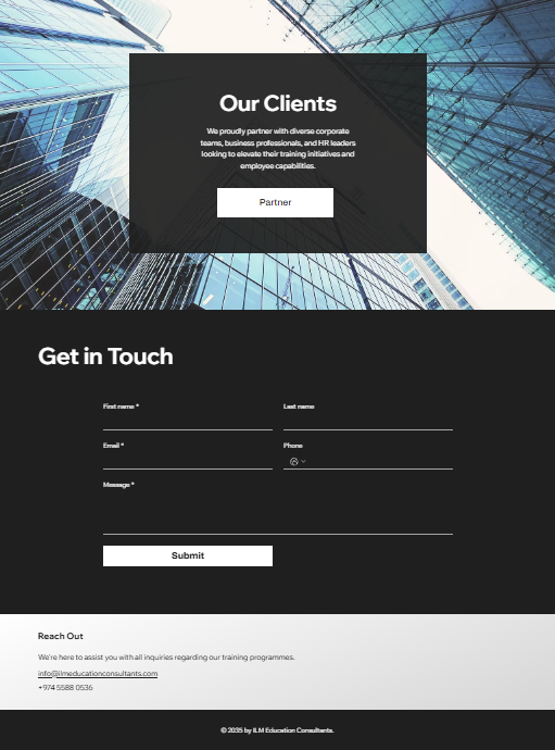 ILM Corporate Website Screenshot 3