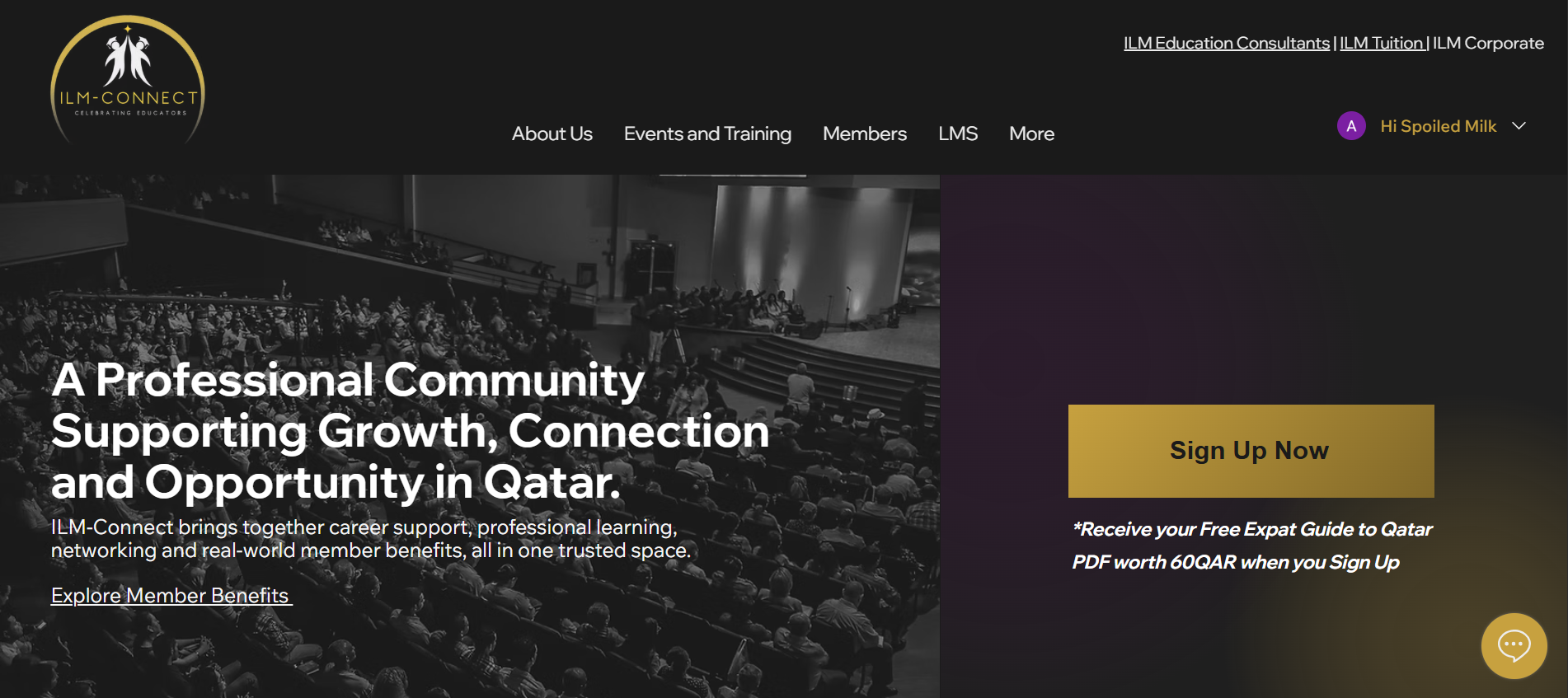 ILM-CONNECT Website Screenshot 1